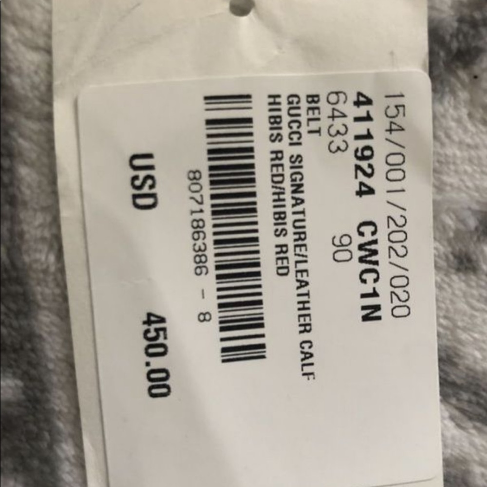 Authentic Gucci Belt (Red) - Picture 3 of 5